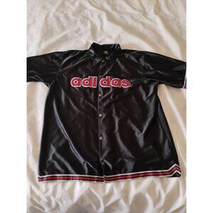 Adidas Warm Up Shirt Mens XL Snap Button Y2K